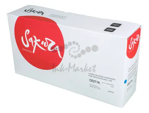 Картридж Sakura CE271A (650A) для HP, голубой, 15000 к.