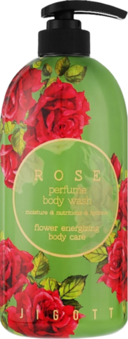 Jigott Rose Perfume Body Wash Гель для душа парфюмированный с экстрактом розы