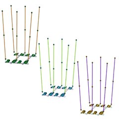 Качели парные сдвоенные для качания стоя