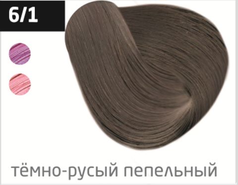 OLLIN performance 6/1 темно-русый пепельный 60мл перманентная крем-краска для волос