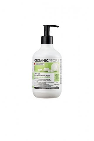 ORGANIC PEOPLE Эко-гель для мытья посуды Lime&Mint, 500 мл