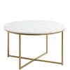 Журнальный столик Sheffield Ø80 см, белый мрамор