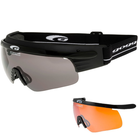 Комплект лыжные очки-маска Goggle Shima+ Black Smoke + Линза Orange