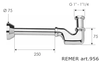 REMER 956114 Сифон для биде и раковины латунный 1 1/4"