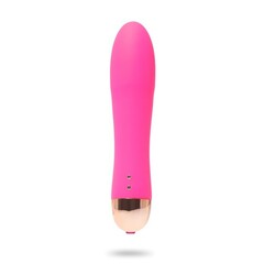 Розовый гладкий вибратор Massage Wand - 14 см. - 