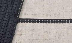 Кружево плетеное, ш. 1,5 см, чёрный