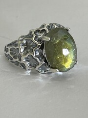 Брокат-лабрадор  (кольцо из серебра)