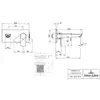 Villeroy&Boch Subway 2.0 TVW10211211061 Смеситель для раковины, Villeroy&Boch, Subway 2.0, тип открывания воды-однорычажный, тип установки-настенный, вынос излива, мм-210, внутренняя часть-необходимо заказать, цвет-хром, с клапаном push-open, материа