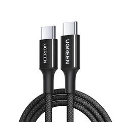 Кабель  UGREEN L502 (35203) USB-C to USB-C PD Fast Charging Braided Cable 5A Max, 0,5м, черный
