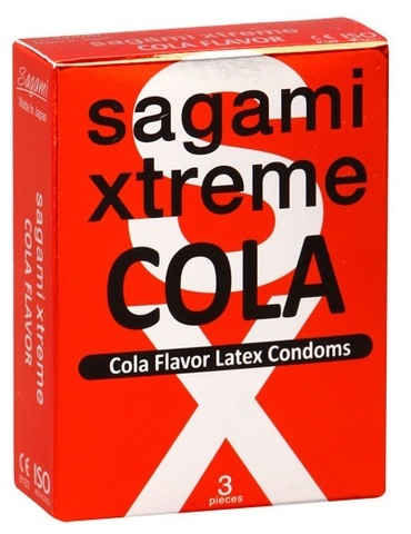 Ароматизированные презервативы Sagami Xtreme COLA - 3 шт. - Sagami Sagami Xtreme Sagami Xtreme Cola №3