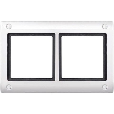 Рамка на 2 поста, с винтовым креплением. Цвет Полярный белый. Merten Aquadesign. MTN401219