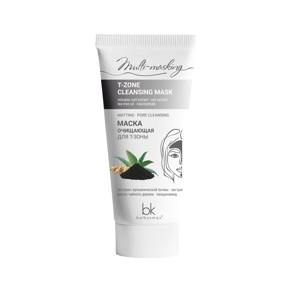 BelKosmex Multi-masking Маска для Т-зоны очищающая 60г