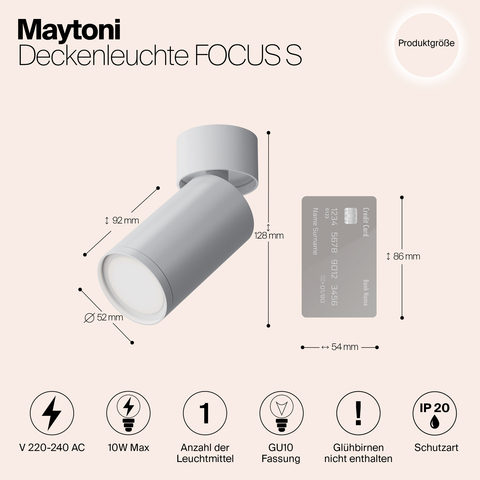 Потолочный светильник Maytoni Focus s C050CL-U-1W