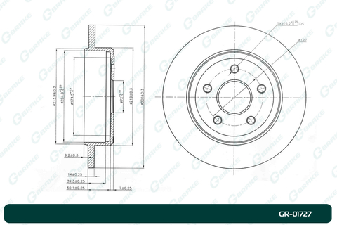 Диск тормозной G-brake  GR-01727