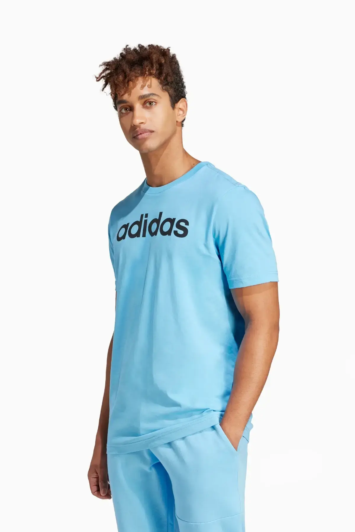 Adidas essential linear t shirt clearance