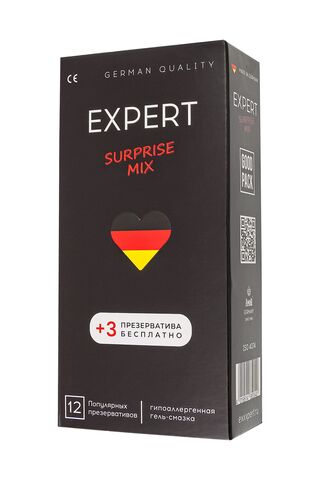 Презервативы EXPERT Surprise Mix - 12 шт.(+3 в подарок) - Expert Expert Surprise Mix №12+3