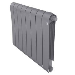 Royal Thermo Infinity VR 500 Silver Satin, 8 секций - радиатор с нижним правым подключением