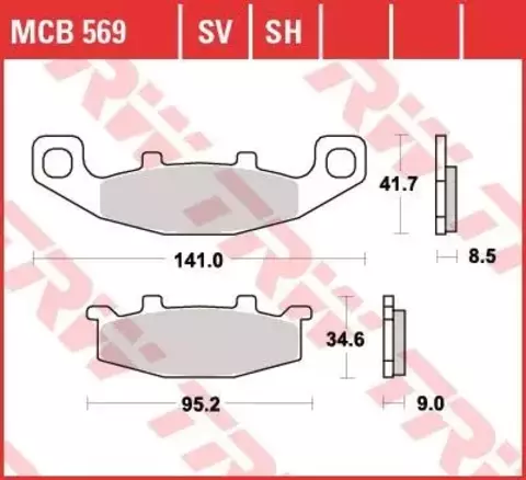 Колодки тормозные дисковые MCB569SV