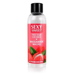 Массажное масло Sexy Sweet Nectar Lychee с феромонами и ароматом личи - 75 мл. - 
