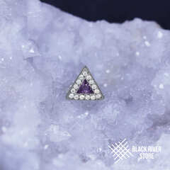 Shine Triangle Amethyst CZ & Crystal-