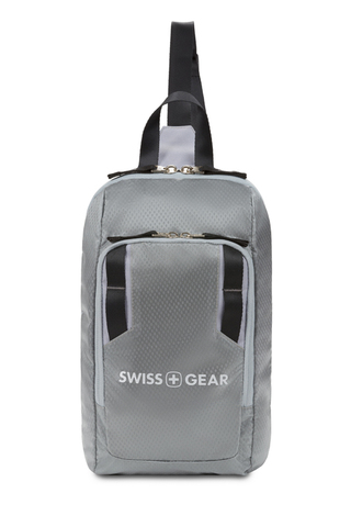Рюкзак SWISSGEAR с одним плечевым ремнем, цвет серый, полиэстер с плетением рип-стоп с двумя армированными нитями (3992424550) 18x5x33 см., 4 л.