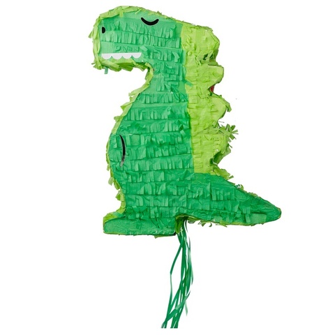 Пиньята, Динозавр с лентами, Зеленый, 35*43*8,5 см, 1 шт.