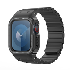 Силиконовый чехол-бампер с ремешком на магнитах от Dux Ducis для часов Apple Watch 38, 40, 41мм, серия Strap One-piece (OA Series)