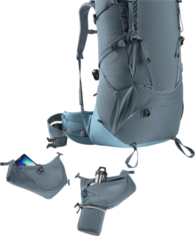 Картинка рюкзак туристический Deuter Aircontact Core 60+10 Graphite-Shale - 10