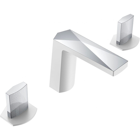 Boheme Venturo 150-WCR-TOUCH Смеситель для раковины на 3 отверстия, цвет: белый, хром