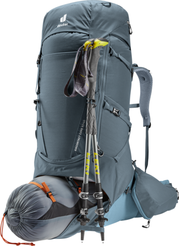 Картинка рюкзак туристический Deuter Aircontact Core 60+10 Graphite-Shale - 11