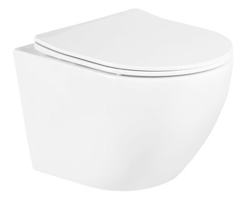 Унитаз подвесной безободковый с сиденьем BelBagno UNO BB3105CHR/SC