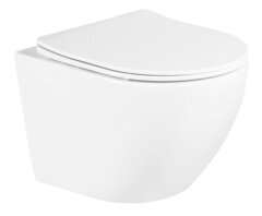 Унитаз подвесной безободковый с сиденьем BelBagno UNO BB3105CHR/SC фото