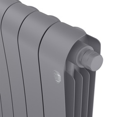 Royal Thermo Infinity VR 500 Silver Satin, 8 секций - радиатор с нижним правым подключением