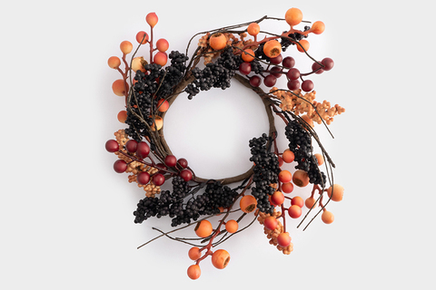 Венок декоративный 13x28см Anna Lafarg Bright pumpkin Ягоды