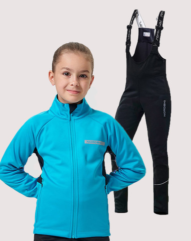 Детский лыжный костюм с высокой спинкой Nordski Jr. Core Active Breeze/Black
