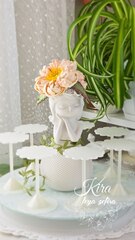 Перламутровый набор подставок и кондитерских гвоздиков 