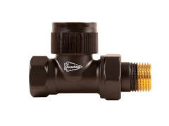 Термостатический радиаторный клапан Arrowhead Element, прямой, Ду20 (Black)