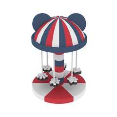 Детский аттракцион 4kids Карусель «Медвежьи лапки» c электроприводом