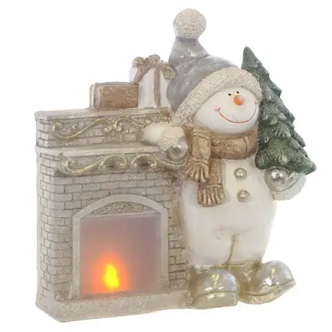 Фигурка декоративная "Камин" (АААх3, не вход.), L41 W16 H46 см