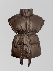 Жилетка Haiziyuan 8017 однотонная на молнии с поясом