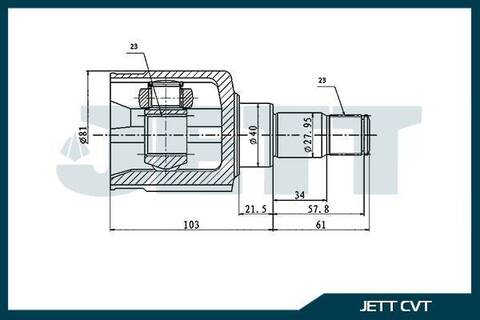 ШРУС внутренний JETT V40-8133
