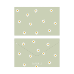 Открытка-конверт для карты, Ромашки 7*11 см, 1 шт.