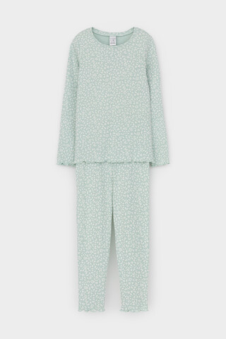 пижама  для девочки  К 1618-1/голубая дымка,летние листья