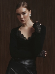 Лонгслив `Муза`, цвет чёрный