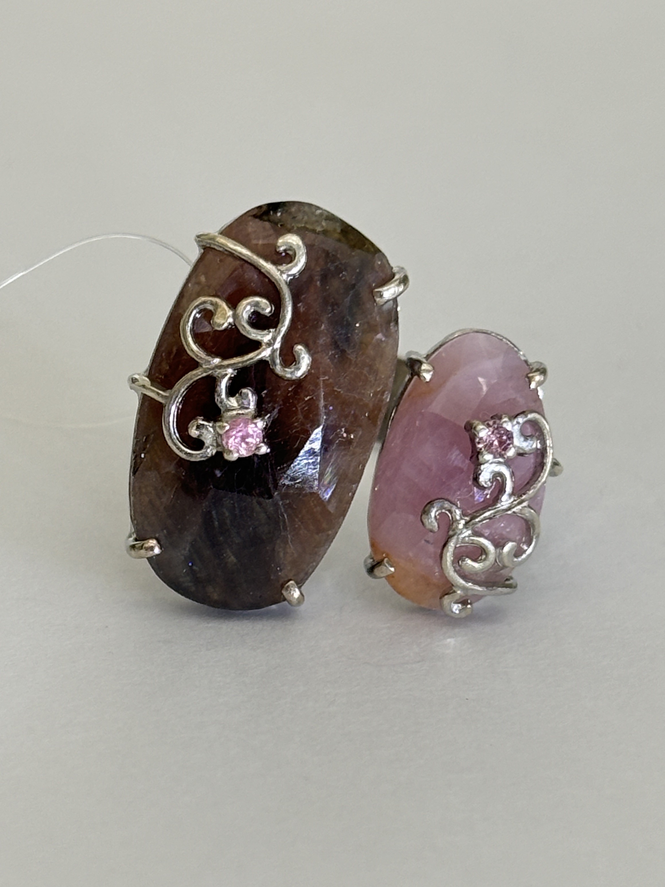 Сапфир пара (кольцо из серебра)