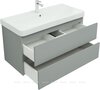 Aquanet 344752 Тумба с раковиной Вега 2.0 100 2 ящ. цв.мисти грин (раковина Ирис) (344752)