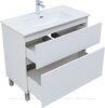 Aquanet 345383 Тумба с раковиной Вега 90 (Flat) напольная 2 ящ. цв. белый глянец (345383)
