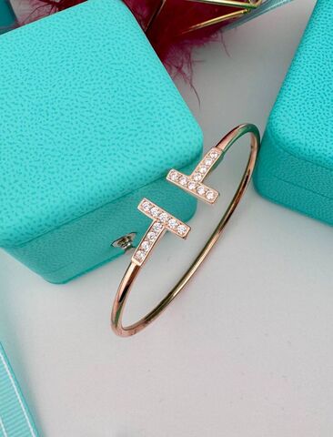 Браслет из золоченого серебра 925 пробы в стиле Tiffany с фианитами