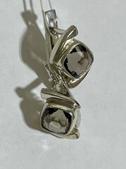 Раухтопаз 260  (серьги из серебра)