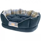 Софа для собак Ferplast Charles 60, с двухсторонней подушкой, синяя, 56x42x20 см